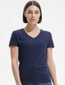Dames T-shirt Sols Imperial V-Neck 